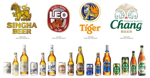 Foto pivní značky v Thajsku