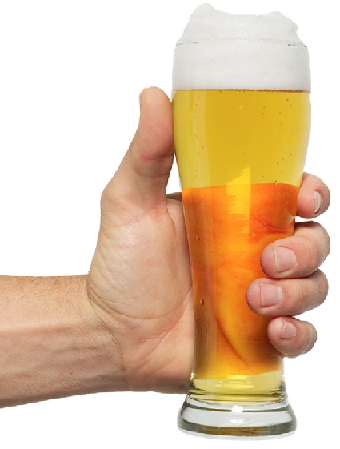 prawidłowe uchwycenie szklanki piwa zdjęcie