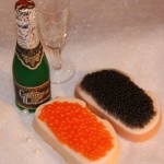 Foto šampanjca s kaviarjem