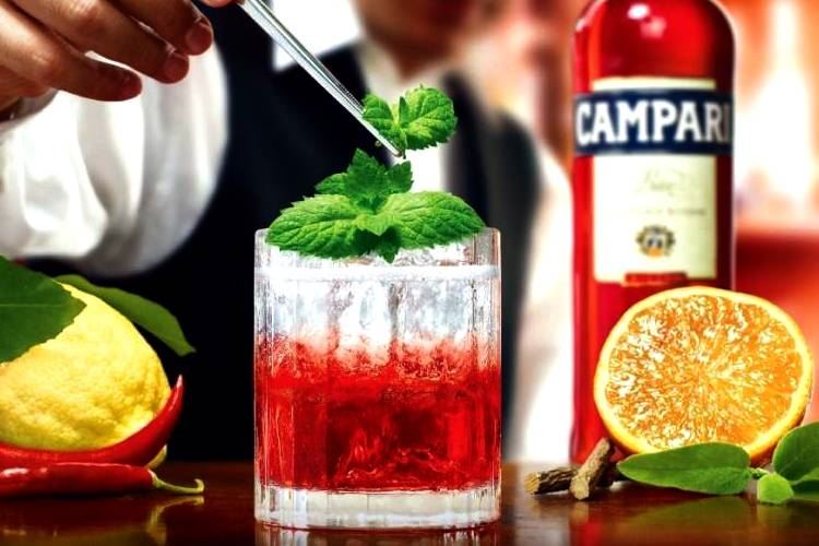 Koktejly Campari: Recepty na šampaňské