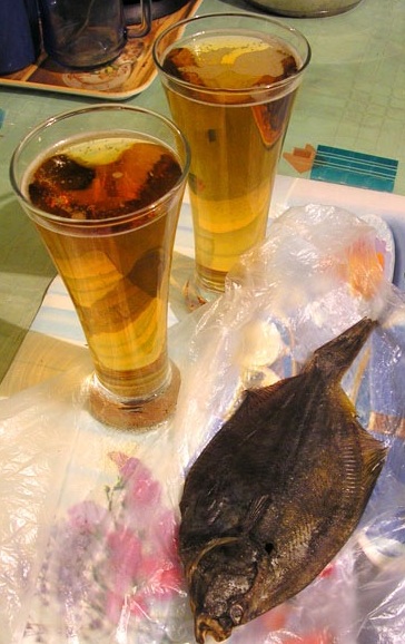 фото камбали з пивом
