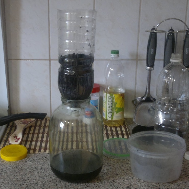 stolpec za prečiščevanje vodka, kokosovega oglja