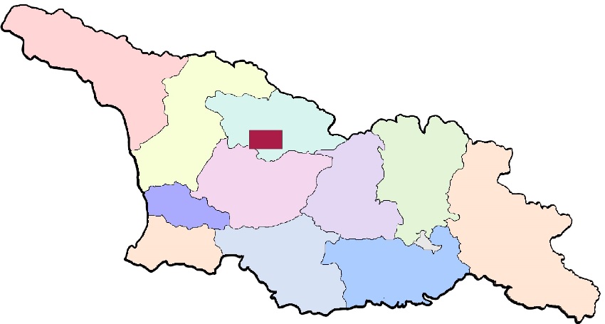Hanchkara regija na Georgia zemljevid