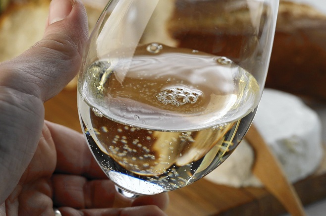 Zdjęcie z białego wina sauvignon blanc