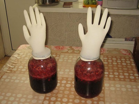 fermentacija žganje v skladu z rokavico