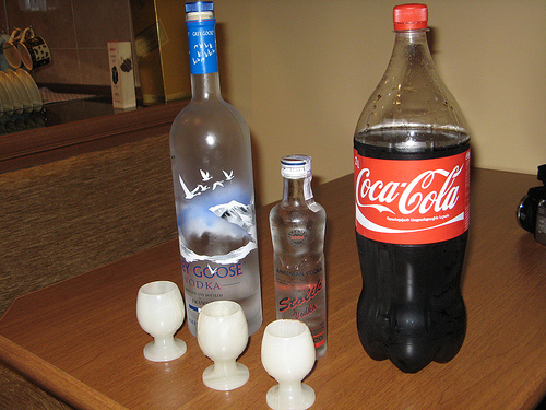 фото водки с кока-колой и кофе